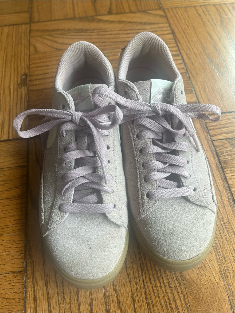 Nike Women's Low-Top Sneakers in Light Lavender Suede